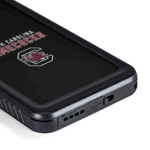 University of South Carolina Gamecocks Black Galaxy S24 Plus Waterproof Case